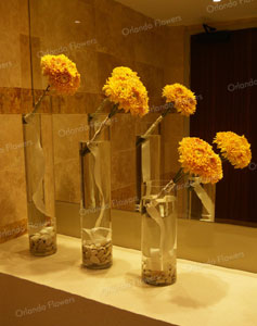 Chrysanthemum Vases - Hotel Bar