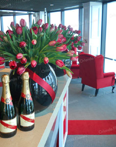 Red Tulips - Launch  for Mumm Champagne Bar - Sky Lounge - Sky City Main Site 
