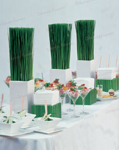 Stacked Grasses and  Napkin stages 