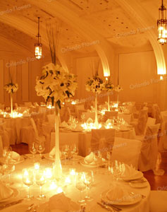  Parisian White Lily Vases - Grand Tearoom - Heritage Hotel