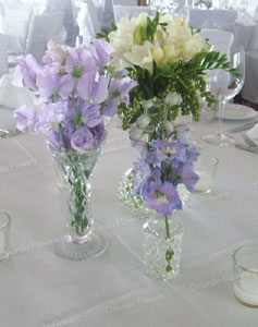 Seasonal Flowers in Cut Crystal Vases - Grand Tearoom - Heritage Hotel 