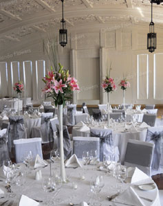 Parisian Pink Lily Vases  - Grand Tearoom - Heritage Hotel 